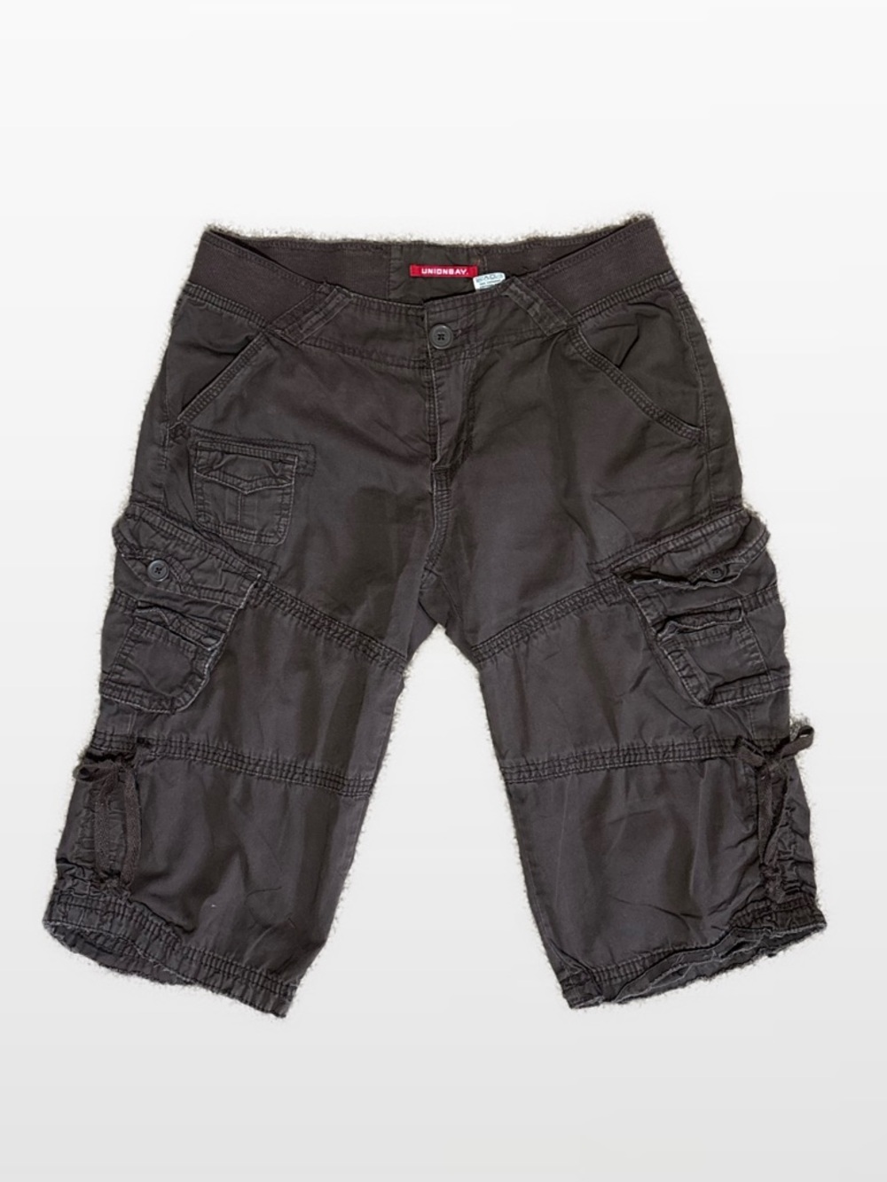 UNIONBAY Juniors Size 7 Brown Cargo Capris Vintage Y2K